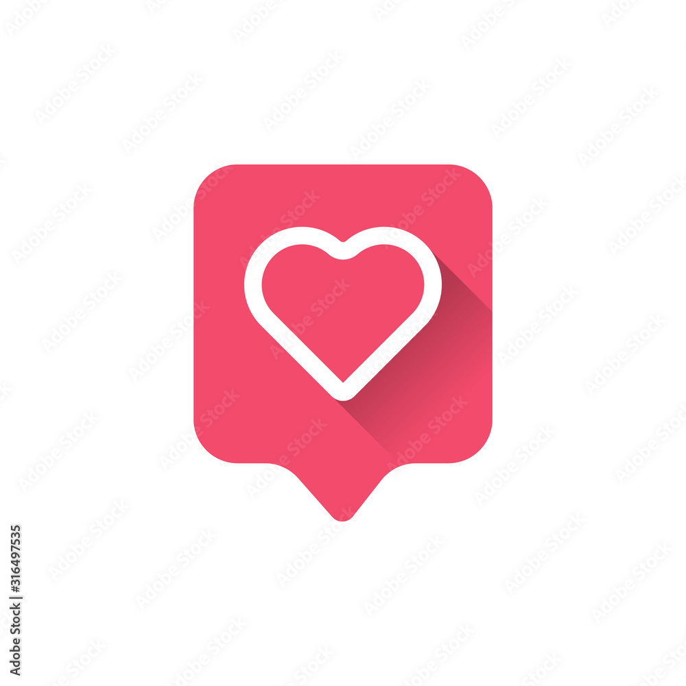 Love Heart vector icon, logo, symbol, illustration vector template. Love Flat style for graphic, social media and web design. love icon for Live stream video, chat, likes on Social media.