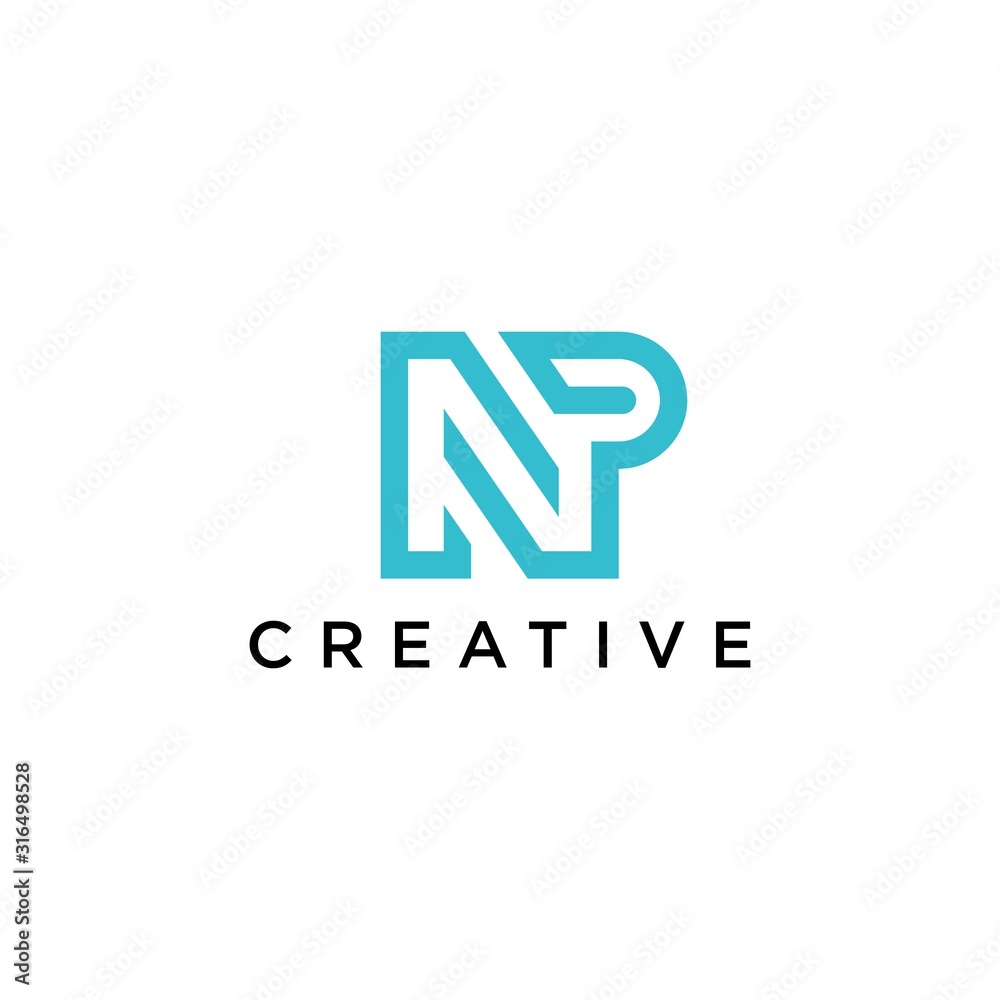 Letter N Logo. minimalist Unique modern geometric creative elegant. Vector icon