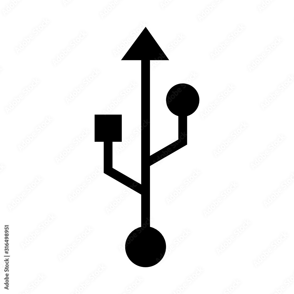 USB Icon vector de Stock | Adobe Stock