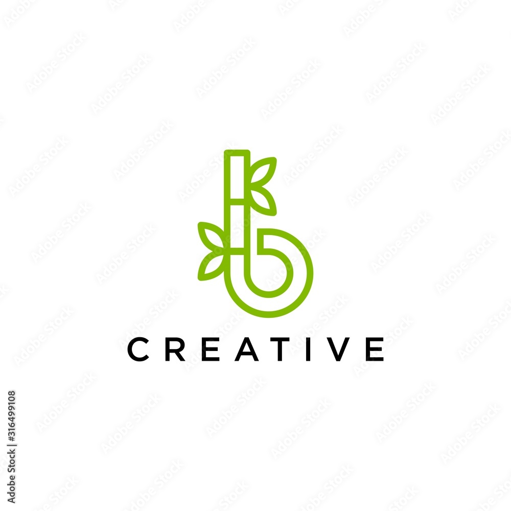 Letter B Logo. minimalist Unique modern geometric creative elegant. Vector icon