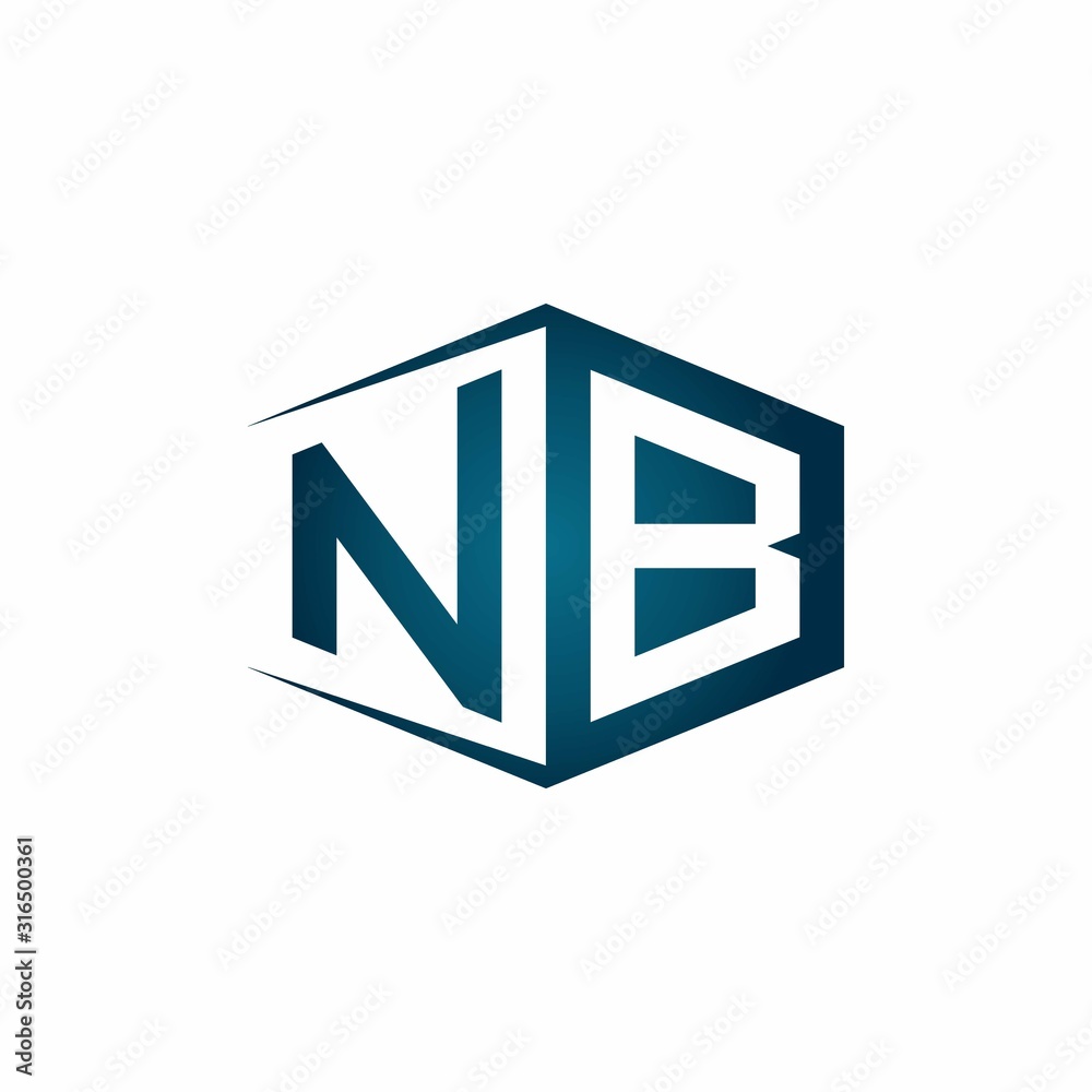 Initial Linked Letter NB Logo Design. Modern Letter NB Logo Design Vector  with Modern Trendy Stock Vector - Illustration of logotype, minimal:  216302529