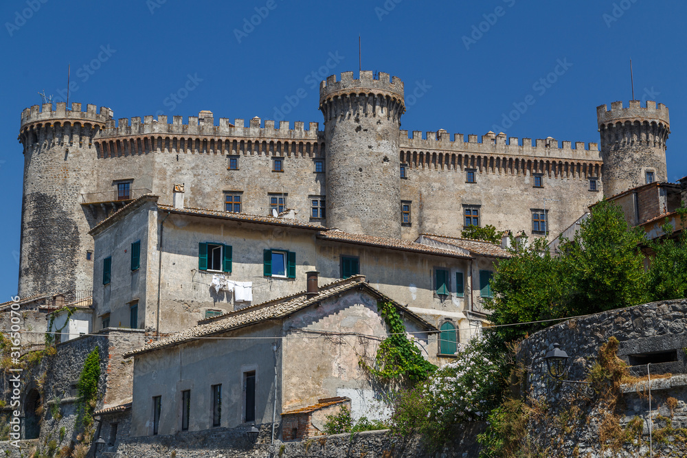 View to medieval castle of Bracciano, Italy