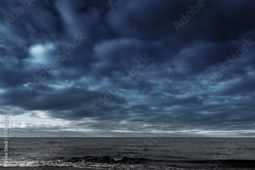 Stormy Baltic sea in winter time.