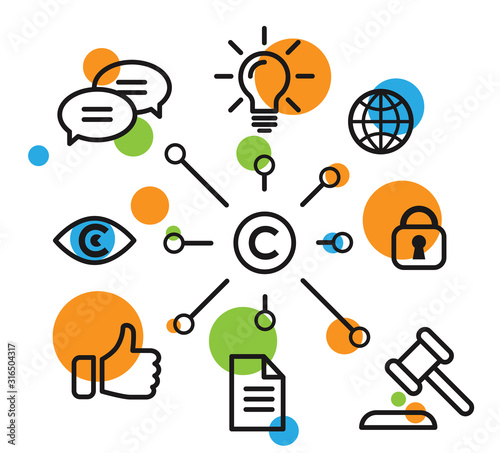 Vector illustration copyright vector icons