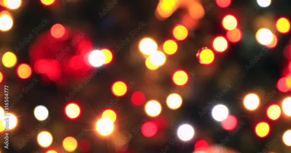 Close up shot on a decorated Christmas tree. Close up shot on a decorated Christmas tree.