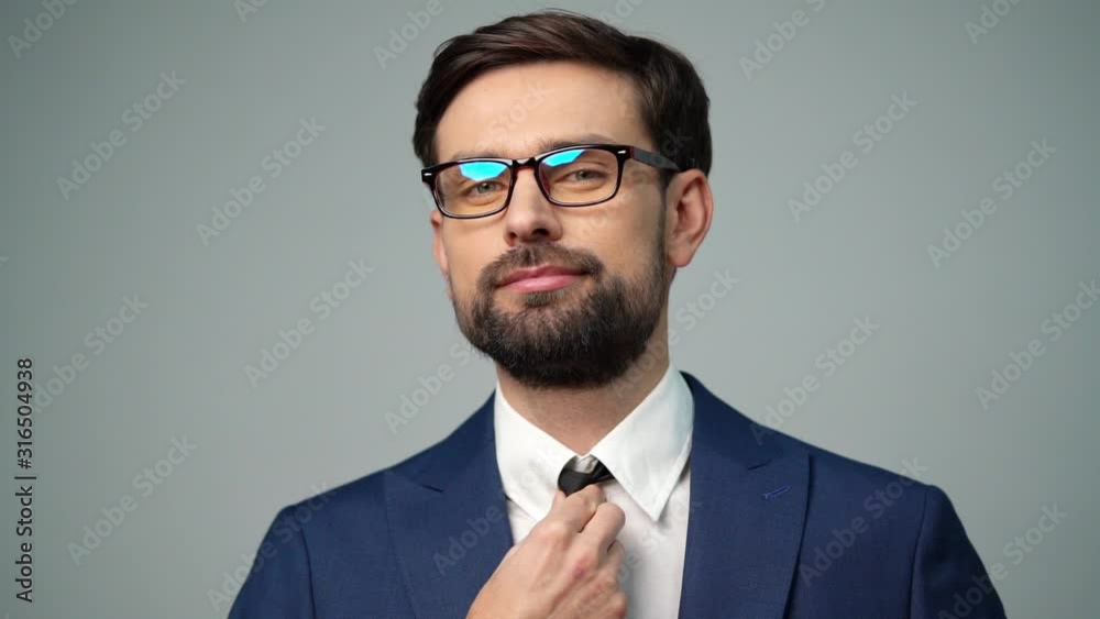 full hd video of young handsome stylish businessman - 4x slow motion full hd video of young handsome stylish businessman - 4x slow motion