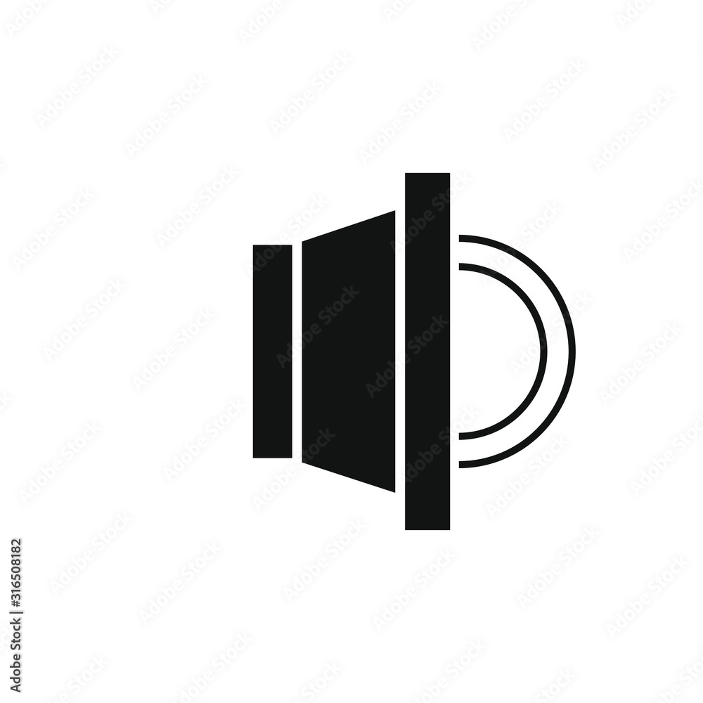 speaker icon vector, with simple shapes speaker icon vector, with simple shapes