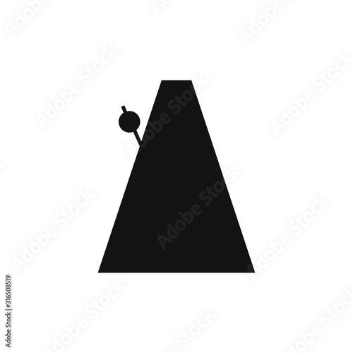 music metronome icon vector, with simple shapes