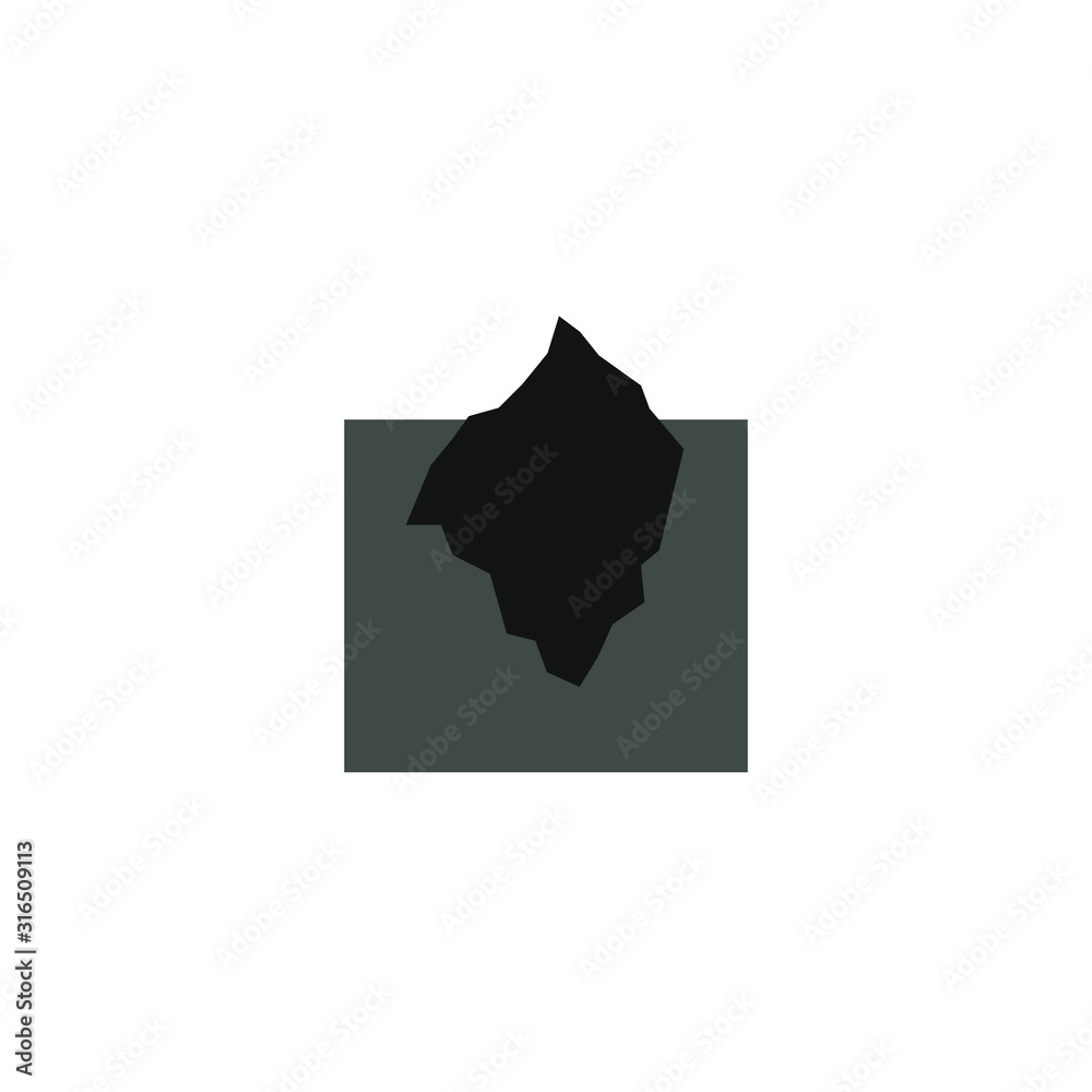 iceberg icon vector in the middle of the sea iceberg icon vector in the middle of the sea