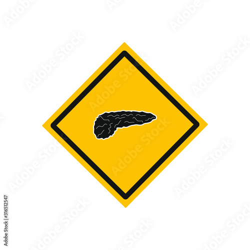 pancreas shaped anatomical vector icon