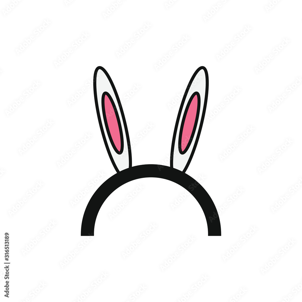 costume rabbit ears shaped vector icon costume rabbit ears shaped vector icon