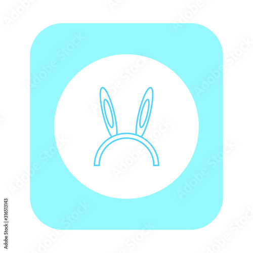 costume rabbit ears shaped vector icon