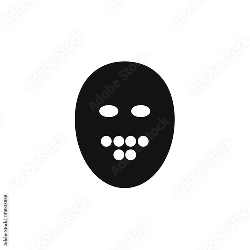 vector icon with shape of halloween mask