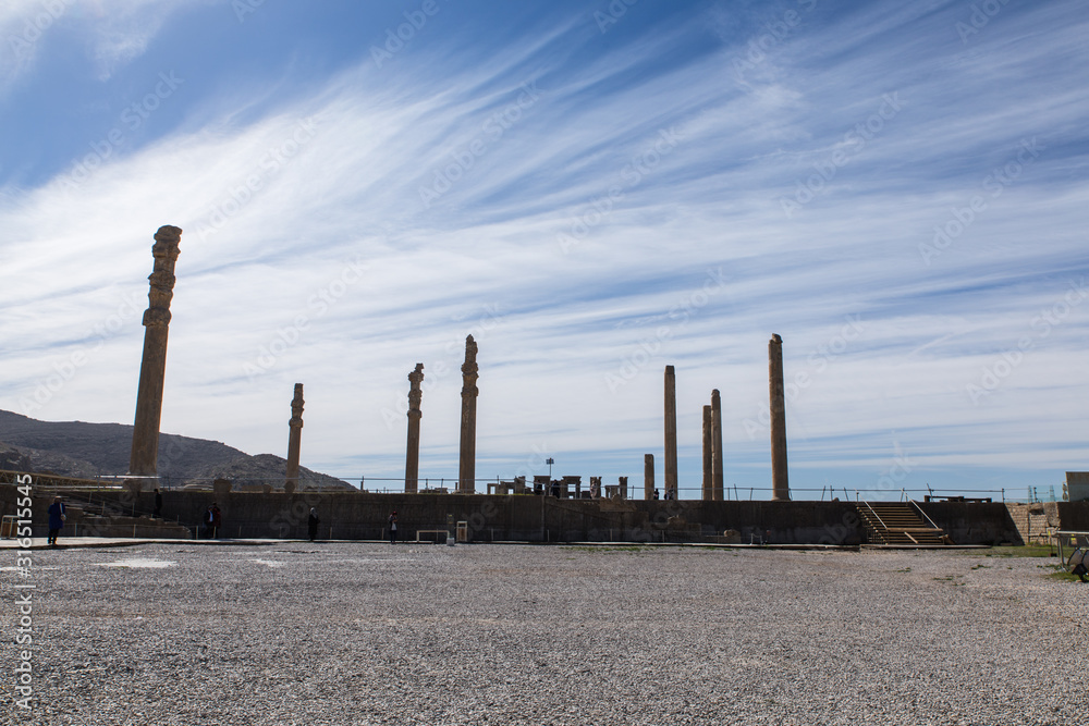 Persepolis ceremonial capital of the Achaemenid Empire, UNESCO World Heritage Site from 1979, situated 60 km northeast of the city of Shiraz in Fars Province, Iran