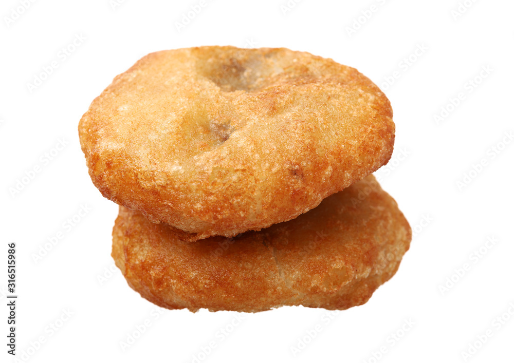 rice cracker on white background rice cracker on white background