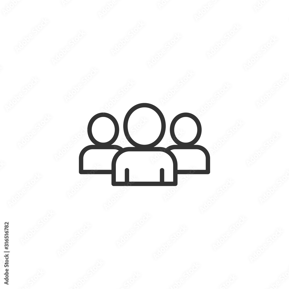 People communication icon in flat style. People vector illustration on white background. Partnership business concept. People communication icon in flat style. People vector illustration on white background. Partnership business concept.
