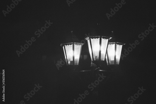 Lamp in night