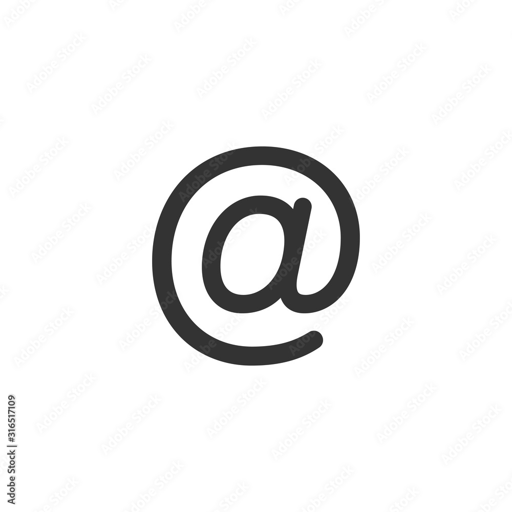 Email message icon in flat style. Mail document vector illustration on white isolated background. Message business concept.