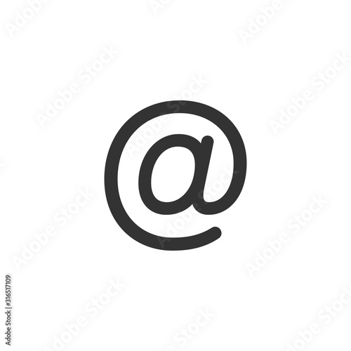 Email message icon in flat style. Mail document vector illustration on white isolated background. Message business concept.
