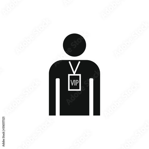 vip person shaped vector icon