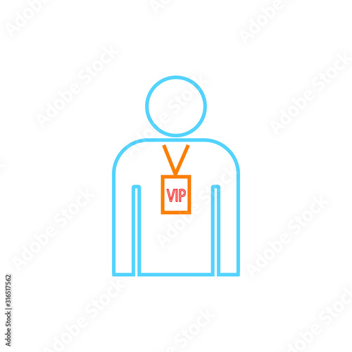 vip person shaped vector icon