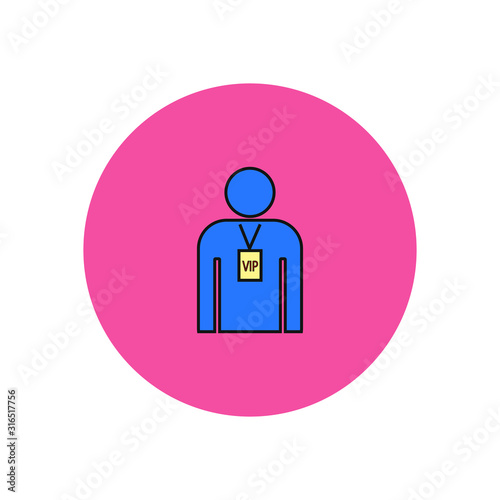 vip person shaped vector icon