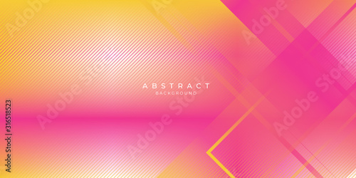 Abstract background orange banner presentation design. Modern background gradient color pink and orange.