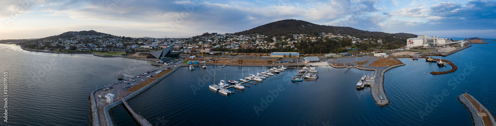 Aerial view of the West Australian town of Albany, an important shipping port and the oldest colonial settlement in WA