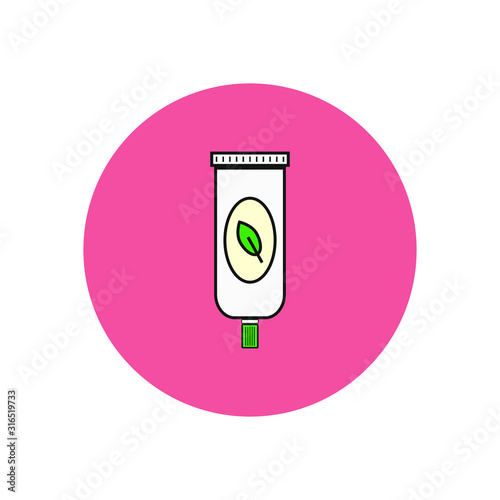 vector icon with natural pomade shape