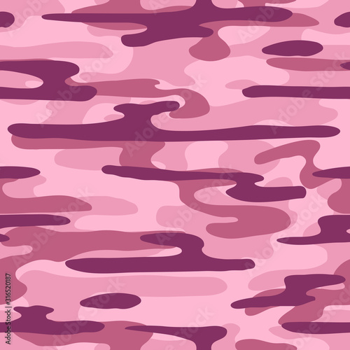 Camouflage Seamless Pattern. Vector Military Background
