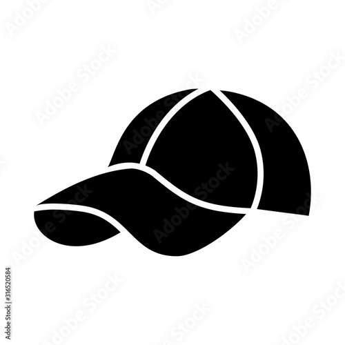 Baseball cap  icon design template, vector icon designed in flat style isolated on white background, solid icon vector design, can be used for web and various needs of your project