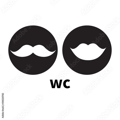 Hipster icons for toilet