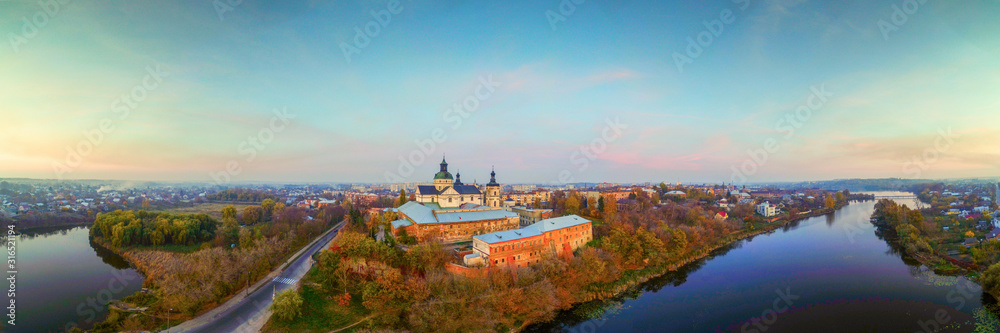 The monastery in Berdichev from a height..