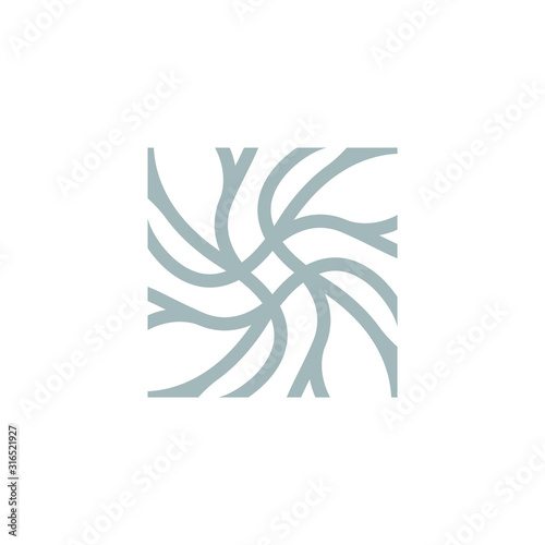 Neuron logo brain cell science nerve biology neurology medical nervous neural network receptors mind square intelligence connection hormone mental health thought memory bio central