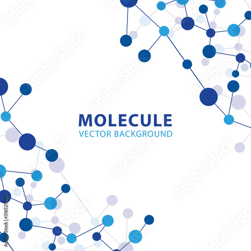 Molecular structure background. Genetic and science research photo