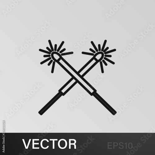deepawali cracker festival icon on white background. Diwali Hindu festival elements for graphic and web design on white background on white background