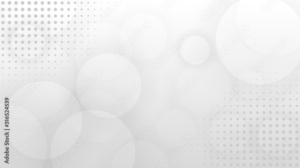 Abstract Gray White Background. Bubble or Circle Round Shape. Halftone Pattern. Blank geometric presentation, poster, print, cover template. Stock vector illustration Abstract Gray White Background. Bubble or Circle Round Shape. Halftone Pattern. Blank geometric presentation, poster, print, cover template. Stock vector illustration