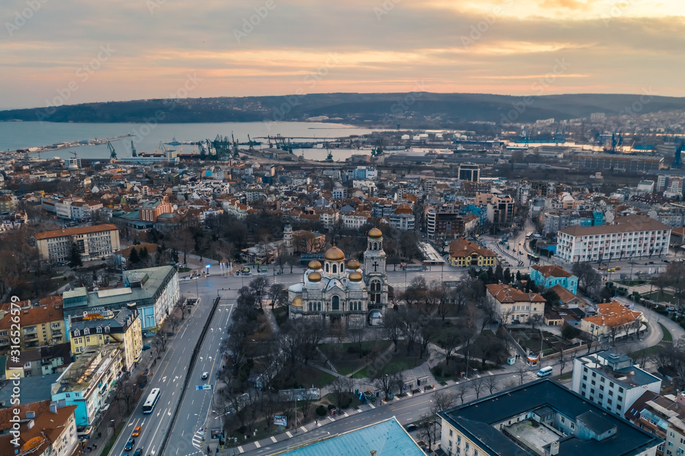 Dormition of the Mother of God Cathedral, Varna Drone shot