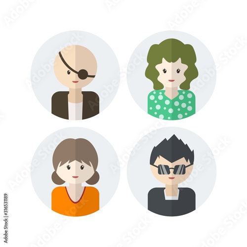 Character avatars set, collection of flat design avatars