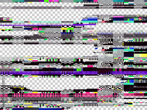 Glitch computer screen data fail tv signal error texture transparence