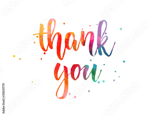 Thank you - handwritten lettering