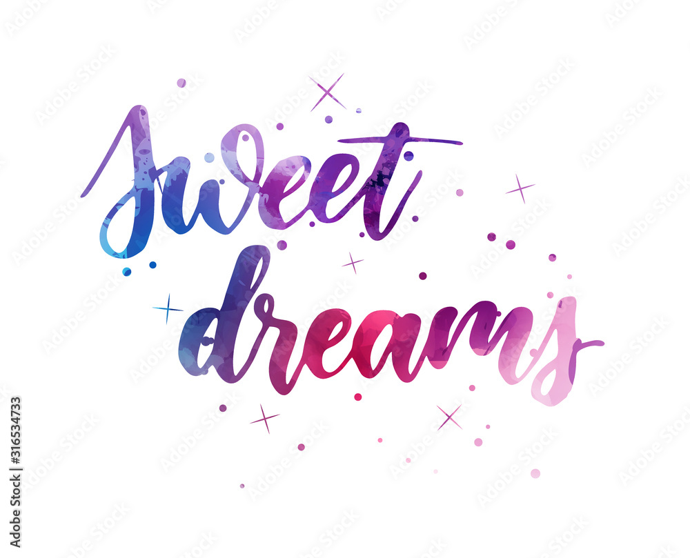 Sweet dreams lettering calligraphy