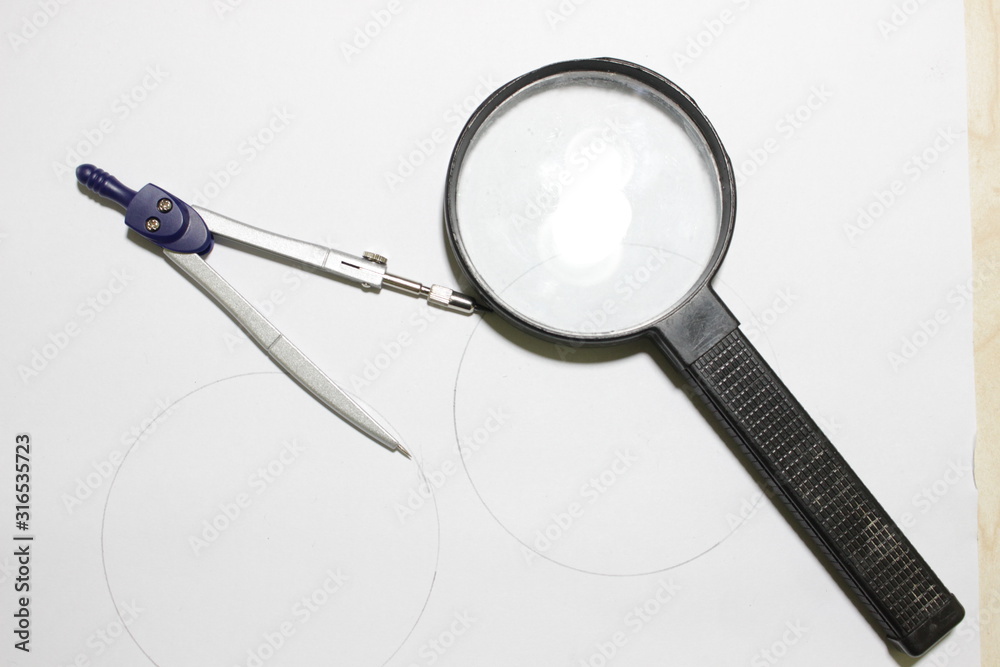 magnifying glass on white background magnifying glass on white background