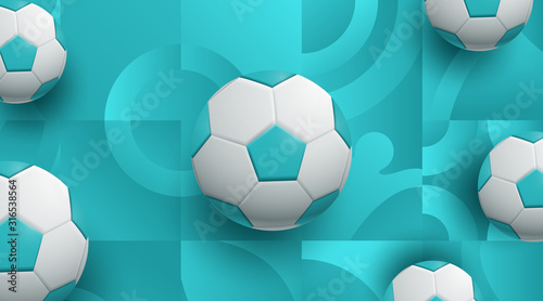 Football background. European championship 2020. Vector illustration