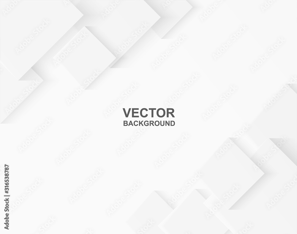 Abstract. Square shape white background. light and shadow. Vector.