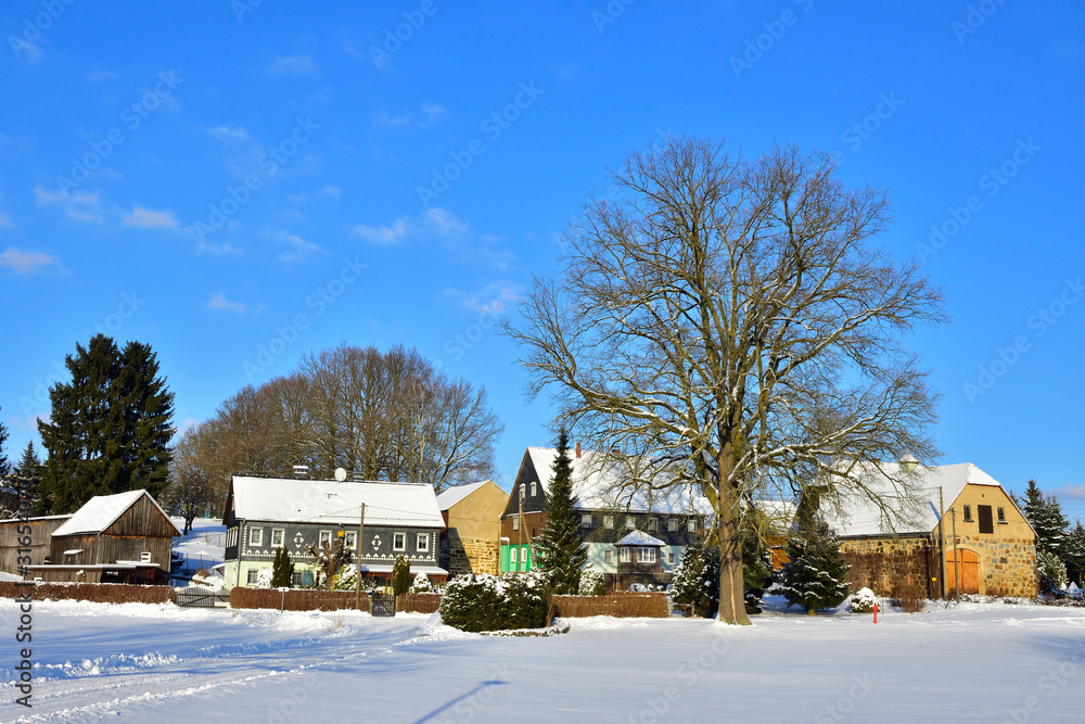 Taubenheim in der Oberlausitz im Winter