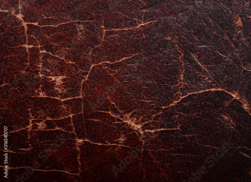 Worn brown leather as a leather texture or an abstract brown background