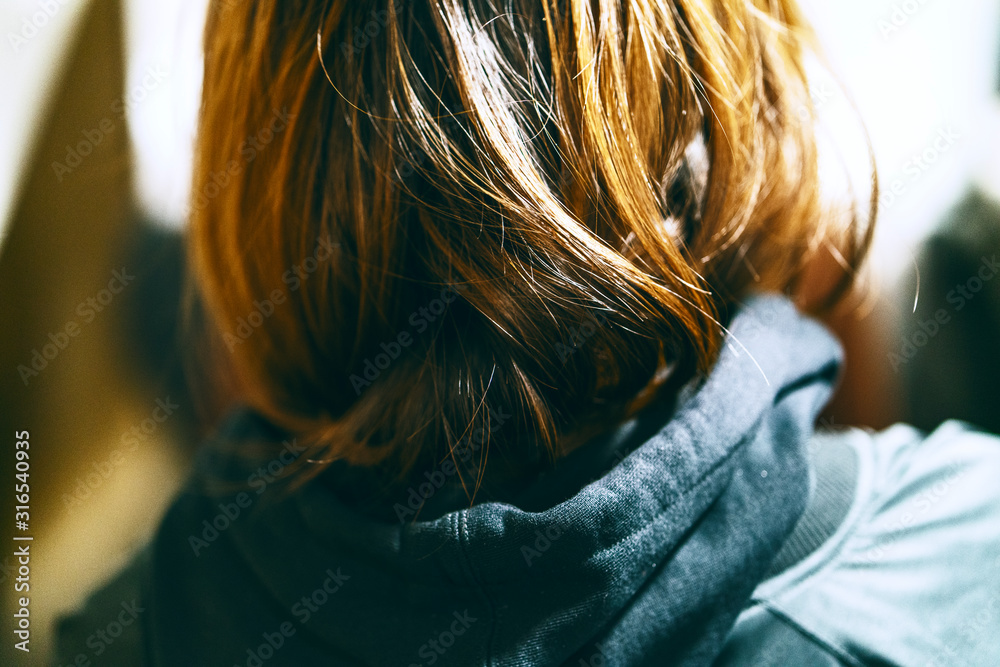 a woman with long hair closeup