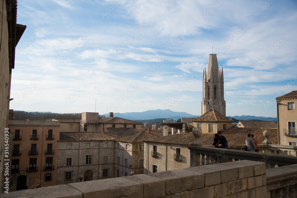 girona cathedral in  cataluña, spain