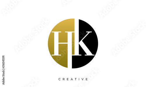 hk circle logo design vector icon design